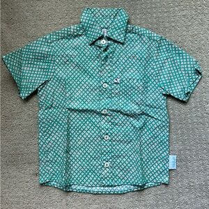 Kids Green Button Down Shirt